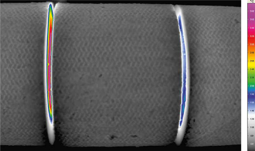 Kamera termowizyjna - widoczny efekt rozszerzalności cieplnej